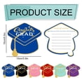 thumbnail image 5 of SMKE High School Grad Gift,Sparkle Grad Cap Card,Graduation Thick Gift Card,Milestone Congrat Card,50Pack Graduation Cap Greeting Cards 5.9x5.9"Purple Mortarboard Shape,Bulk Set for Grad Party Favors, 5 of 5