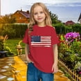 thumbnail image 5 of ZACPNCV Shirts for Kids Boys Girls Summer Crewneck USA Flag Graphic Short Sleeve Casual 4th of July Shirt Patriotic Tee Blouses Red 5-6 Years, 5 of 9