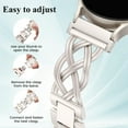 thumbnail image 3 of TOTYOUTHS compatible with Samsung Watch Band 20mm, Women’s Celtic Knot Metal Bracelet Strap, Stainless Steel Jewelry Replacement for Galaxy Watch 7/6/5/4/FE, Watch 5 Pro, Watch 6/4 Classic, Active 2, 3 of 6