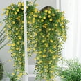thumbnail image 4 of PONPRNGY 2pcs Artificial Artificial Hanging Flowers Artificial Flower Vines Chlorophytum Plastic Artificial Flowers Outdoor Flowers, 4 of 6