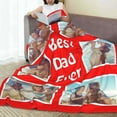thumbnail image 3 of Skartam Personalised Photo Blanket Custom Blankets Throw with Picture Collage Text for Adults Family Customised Birthday Anniversary Wedding Gifts, 3 of 5