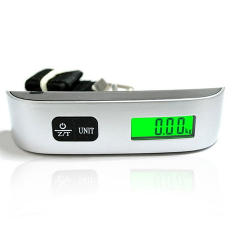 Portable Hanging Scale - 110LB/50kg Portable Travel LCD Digital Electronic Hanging Luggage Scale