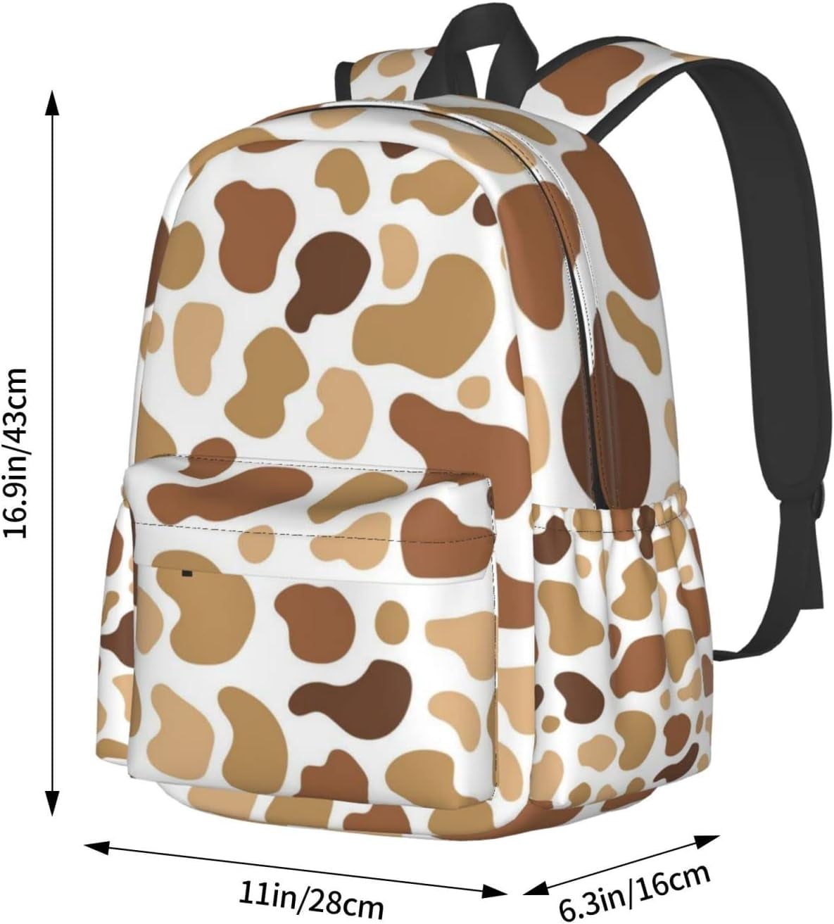 CROPD Cow Print Backpacks School Laptop Computer Backpack Book Bag Travel Hiking Camping Daypack