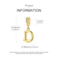 thumbnail image 2 of MULA Original S925 Sterling Silver Alphabet Letter DCharms Gold Plated Pave AAA CZ DIY Pendant fit Bracelets Gift for Women with Pouch, 2 of 6