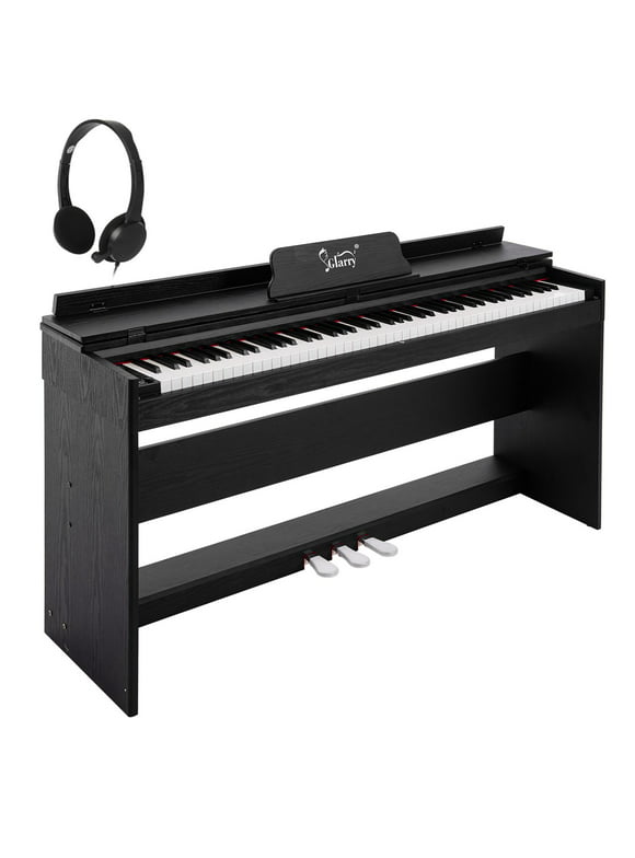 Glarry 88-Key Weighted Action Professional Digital Piano, Beginner Bundle with Power Adapter, Triple Pedals, USB MIDI, MP3 and Cloth Cover Function