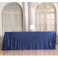 thumbnail image 4 of GFDYREE Sequin Tablecloth, Rectangular, 50"x80", Navy Blue, 4 of 6
