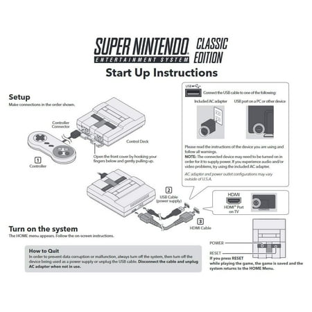 Restored Nintendo Super NES Classic Console System W/ 2 Controllers & Cables (Refurbished)