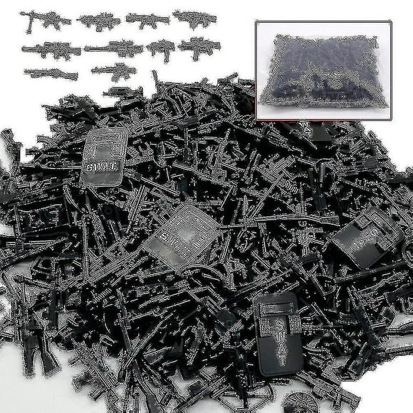 100pcs Army Guns Weapon Pieces Assembly Blocks Soldier Figure Accessories Diy Moc Bricks Accessories Ww2 Military Guntoys Gift For Kids G