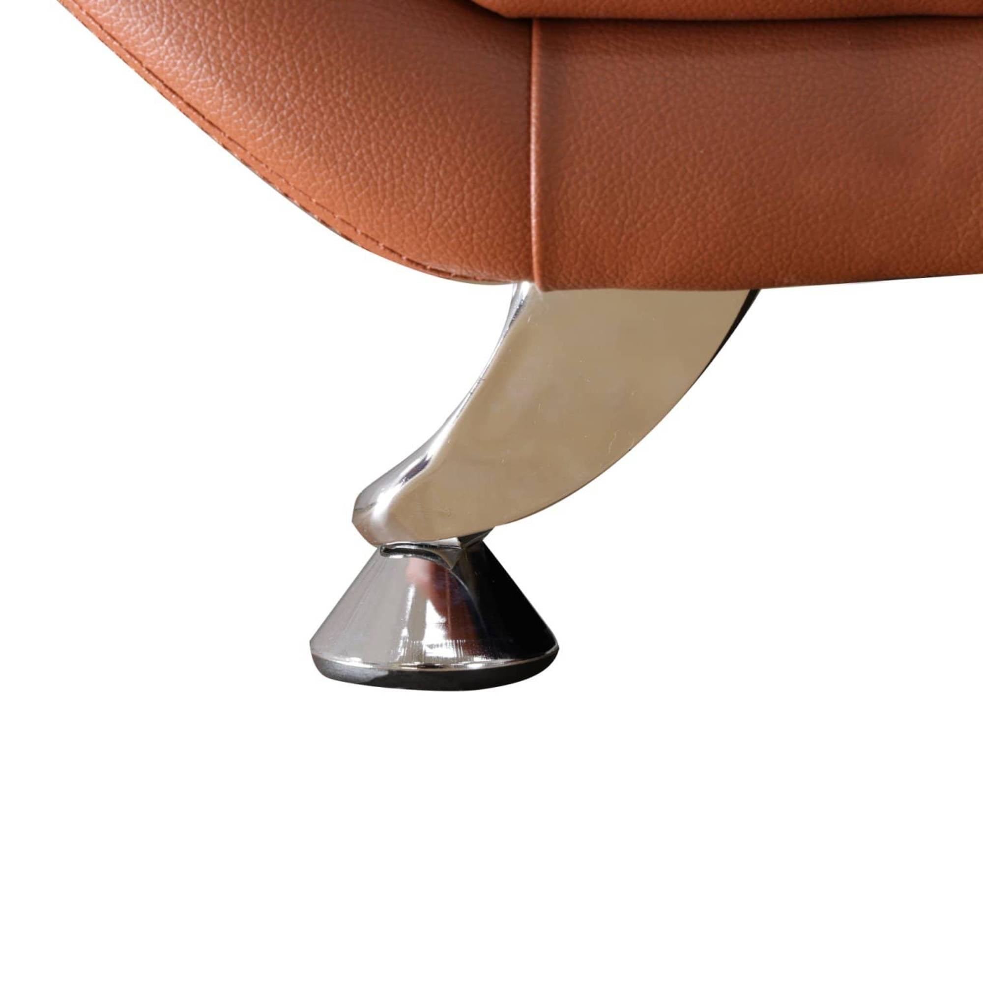Trumanpick Leather Single Sofa Chair, Modern Comfy Sofa Couch for Living Room, Bedroom, Brown