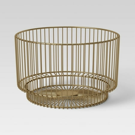 18 x 11 Metal Wire Basket with Gold Finish - Project 62