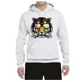 thumbnail image 2 of Funny Neon Summer California Beach Tiger | Mens Animal Lover Hooded Sweatshirt Graphic Hoodie, White, Small, 2 of 4