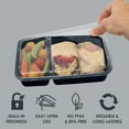 thumbnail image 4 of Bentgo Prep - 20-Piece 2-Compartment Reusable Meal Prep Containers with Lids, PFAS & BPA Free Materials, Durable, Microwave, Freezer, & Dishwasher Safe To Go Food Storage (Navy Blue), 4 of 8