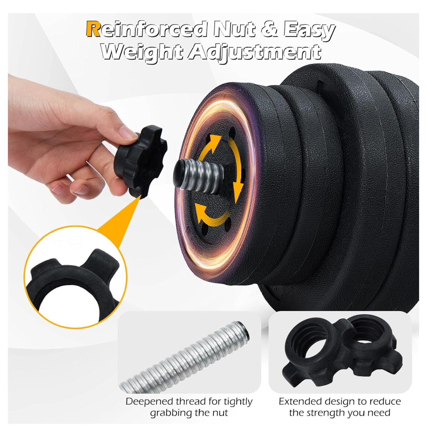 Adjustable Dumbbell Set, 66LBS Free Weight Set with Connector, 3-in-1 Convertible for Strength Training, Home Gym Exercise Workout Equipment Lifting Set
