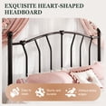thumbnail image 5 of Amolife Queen Bed Frame, Metal Platform Bed with Heart-Shaped Headboard and Footboard, 12.6'' Under-Bed Storage Space, No Box Spring Needed, Black, 5 of 11