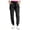 Black, variant on UOCUFY Womens Scrub Pants - Soft Stretch Yoga Style with Pockets, Slim Drawstring Jogger Scrubs Dark Purple,Size XXL