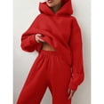 thumbnail image 4 of Suéter de manga larga grueso y pantalones de dos piezas para mujer, moda informal de otoño e invierno, 4 of 5