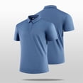 thumbnail image 2 of Yaoyar Mens Ultra Soft Bamboo Viscose Polo Lightweight Cooling Short Sleeve Casual Collared Golf Shirt, 2 of 5