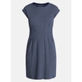 thumbnail image 6 of Time and Tru Women's Pleated Waist Cotton Mini Dress, Sizes XS-XXXL, 6 of 6