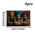 thumbnail image 3 of African Beauty placemats and Coasters for Dining Table Set of 4, 12x18 Inch Heat Resistant placemats Easy to Clean Waterproof, 3 of 6