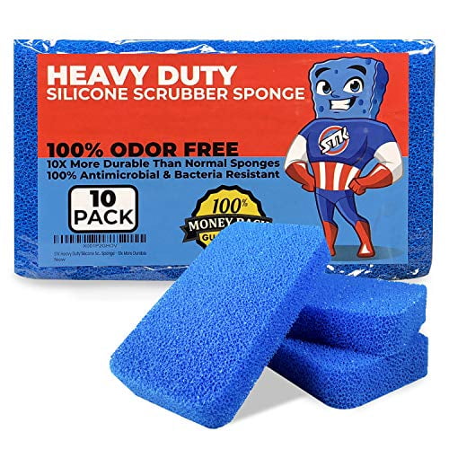 STK Heavy Duty Silicone Scrubber Sponges (10 Pack) Modern