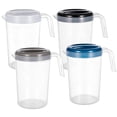 thumbnail image 2 of 4PCS 1 Gallon Plastic Pitcher With Lid, Shatterproof Plastic Water Jug Set, Long-Lasting PP Cold Water Carafe with Handle and Spout, Multicolored Drink Pitchers for Fridge, 2 of 6