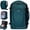 Blue Green, variant on WANDF Airline Approved Travel Backpack with USB Port, 30L Waterproof Carry On Personal Item Bag 18x14x8 for Men Women, 13 Pockets Laptop Weekender Backpack, Daypack for Business Travel Gym,Black