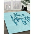 thumbnail image 2 of Ahgly Company Indoor Round Patterned Electric Blue Area Rugs, 6' Round, 2 of 6