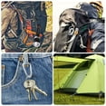 thumbnail image 5 of CHUANK 20 Pcs Clips Mousqueton en Aluminium 2 Pieds' Clip Anneau D Robuste pour Camping Randonnée, 5 of 5