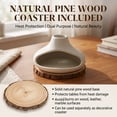 thumbnail image 4 of Palo Santo Holder and Ash Catcher Ceramic Sage Burner with Pine Mat, White Incense Holder for Yoga, 4 of 11