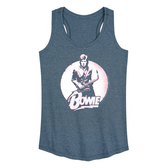 David Bowie - Bowie Distressed Circle - Women's Racerback Tank Top