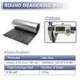 thumbnail image 2 of Unique Bargains 787mil 20mm 5.39sqft Car Sound Deadener Mat Glassfiber Heat Shield Material Self Adhesive for Hood Boat Engine Cover 39.37"x19.69" Silver Tone, 2 of 7