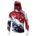 thumbnail image 4 of Homeyce Sun Protection Shirts for Men Upf 50+ UV Rash Guard Shirts Long Sleeve Lightweight Sun Protection Hoodies with Face Cover,Red L, 4 of 4