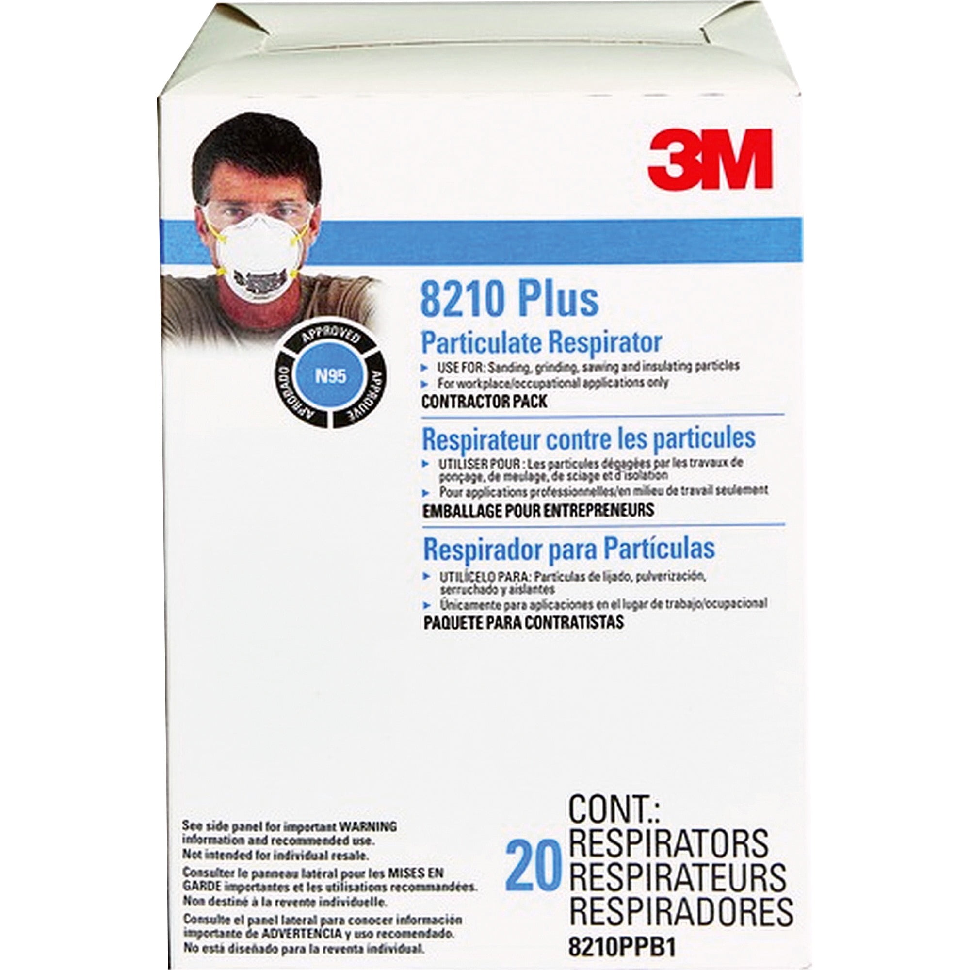 3M 8210PB1-A N95 Particulate Respirator 20 Count by 3M