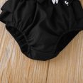 thumbnail image 5 of Aayomet Baby Bodysuit Winter Baby Bodysuit Sets Baby Girls Ruffle Romper Jumpsuit Bodysuit Headband Summer Clothes Outifis,Black 3-6 Months, 5 of 5