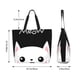 thumbnail image 5 of Balery Cat Meow Bolsa Tote Estilo Estético con Cremalleras, Bolsa de Hombro, Bolsa de Compras Grande y Plegable, 5 of 8