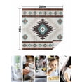 thumbnail image 4 of Turquoise Beige Boho Cloth Napkins Set of 8 Reusable Dinner Napkins, Vintage Ethnic Tribal Southwestern Cocktail Napkin Washable Table Napkins for Wedding/Holiday Party/Baby Shower 20"x20", 4 of 7