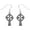 Multi, variant on Sterling Silver Celtic Cross Dangle Earrings with Purple Amethyst Stones