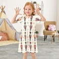 thumbnail image 3 of Toys One Short Sleeve Dress A-Line Cute Midi Casual Sundress 2-8 Years, 3 of 6