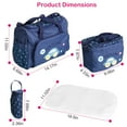 thumbnail image 4 of TeqHome 4Pcs Diaper Bag Tote Set with Napping Changing Pad Diaper Mummy Travel Bag Shoulder Bag Light Blue, 4 of 9