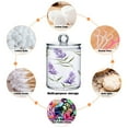 thumbnail image 4 of Ryvnso 2 Pack Qtip Holder Organizer Lavender Flower Bathroom Cotton Swabs Cans Storage Canister, 4 of 7