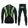 thumbnail image 6 of Cycling Jersey Set for Men Long Sleeve Full Zipper Shirts Bike Bicycling Pants with 4D Padded Green M, 6 of 10