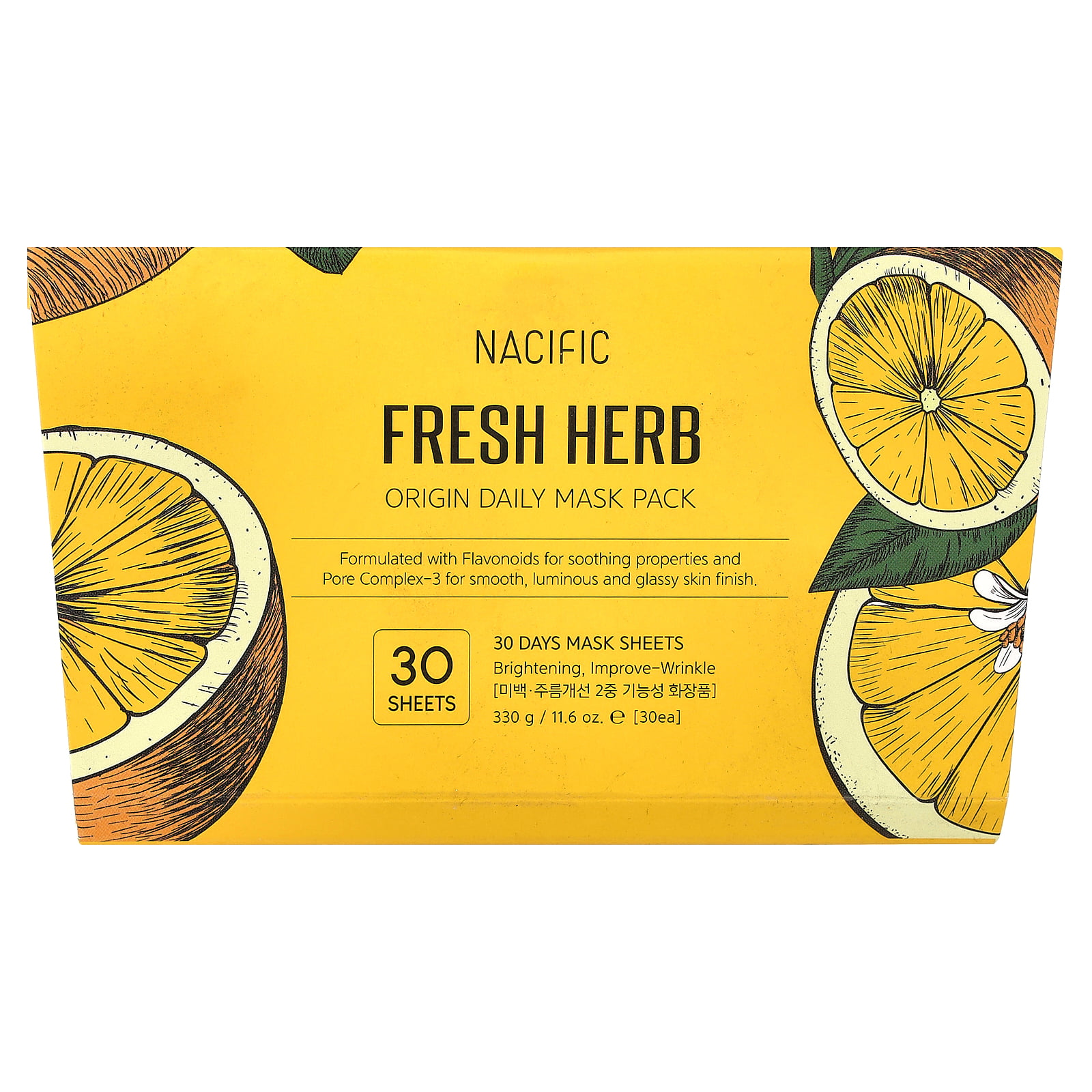 thumbnail image 6 of Nacific Fresh Herb, Origin Daily Beauty Mask Pack, 30 Sheet Masks, 11.6 oz (330 g), 6 of 6