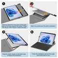 thumbnail image 4 of Fintie Case for 13" Microsoft Surface Pro 10 / Surface Pro 9 5G - Multiple Angle Viewing Portfolio Cover with Pocket and Stylus Holder, Compatible with Type Cover Keyboard, Gray/Brown, 4 of 9