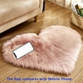 thumbnail image 3 of 1pc Heart Shaped Area Rug, Plush Faux-Fur Carpet For Living Room & Bedroom, Home Decor Valentine's Day Decor 19.6in*23.6in/50cm*60cm, 3 of 14