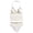 Beige, variant on Girls Bikini Seashell Accented Triangle Halter Top Swimsuit Sleeveless Teenager Active Beachwear Sets 2 Piece