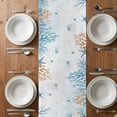 thumbnail image 6 of Blue Gnomes Coastal Table Runner - 48 Inch Long, Kitchen Dining Table Runner Dresser Scarves, Nautical Coral Starfish Ocean Summer Farmhouse Decor for Coffee Tables Wedding Party Banquet, 6 of 8
