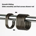 thumbnail image 3 of 12Pcs Premium Plastic Shower Curtain Rings Shower Curtain Hooks Gliding on Standard Shower Rods Easy Snap Closure (Bronze, C Shape), 3 of 5