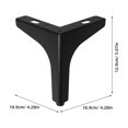 thumbnail image 2 of PENIKOKO 2-Pack Iron Triangle Sofa Legs Replacement Furniture Feet for Couch, Chair, Home Decor and Projects, 2 of 8