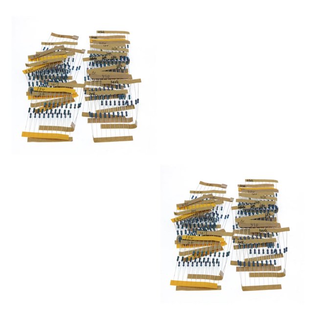 paramount 300 Pieces Metal Film Resistors Electric Component Universal Resistance Kit Resistor Device Replacement Material 300PCS 2Set