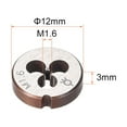 thumbnail image 2 of Uxcell M1.6 x 0.35 Metric Alloy Steel Machine Thread Round Threading Dies, 2 of 5